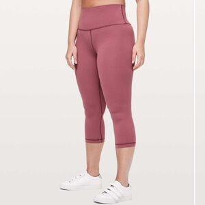 Lululemon Align Crop *21" - Misty Merlot, Sz 8